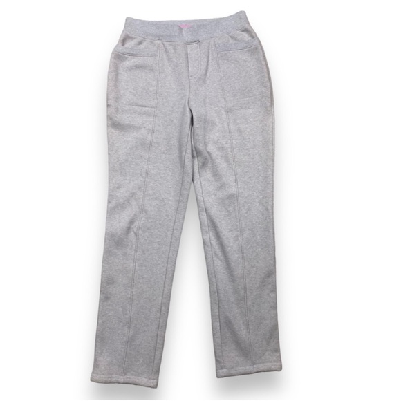 Isaac Mizrahi Live! Pintuck French Terry Joggers XS Heather Light Grey - Picture 3 of 9
